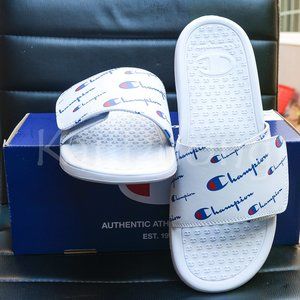 MEN size 13‎  - Champion Unisex Slide WHITE